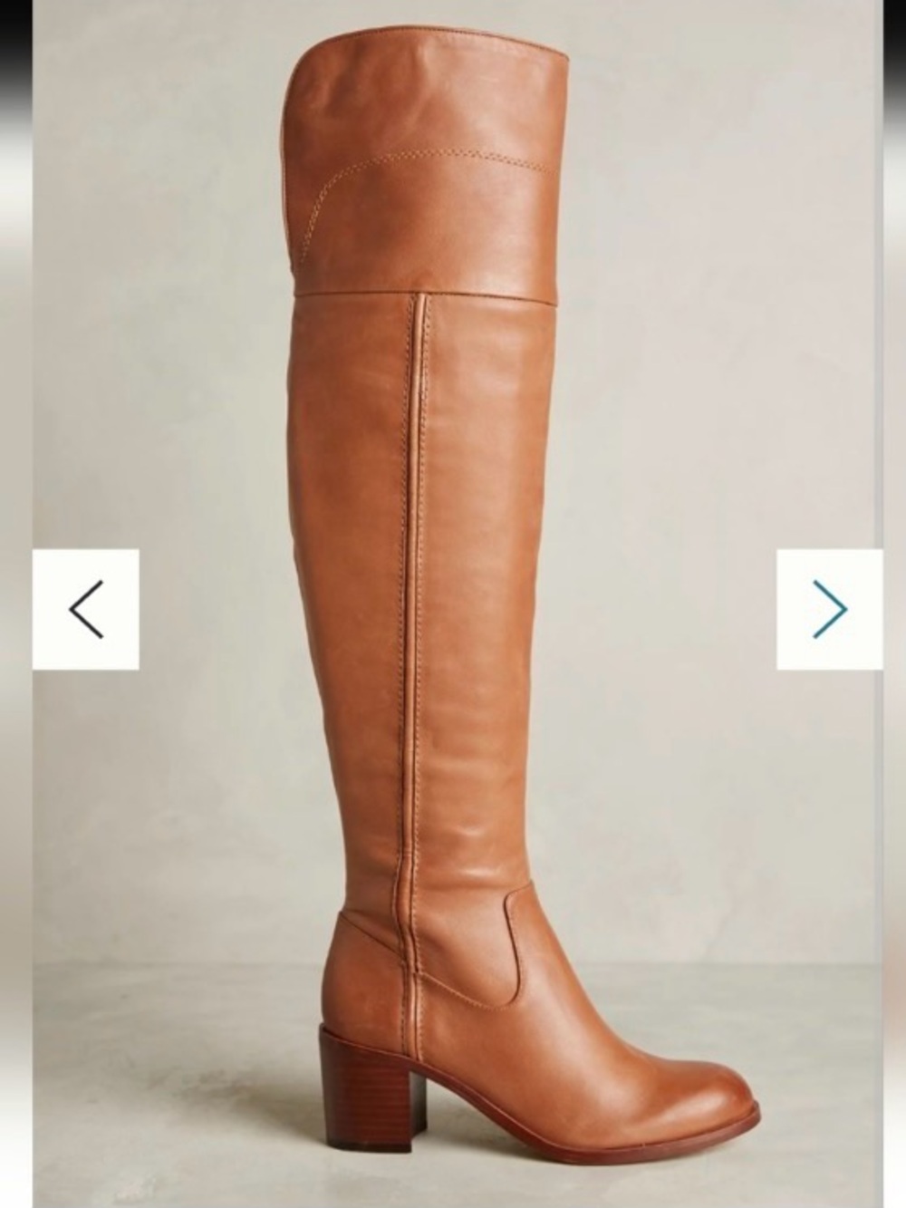 Sam Edelman JOPLIN Over-the-Knee Leather Riding Boots in Cognac Size 9.5M